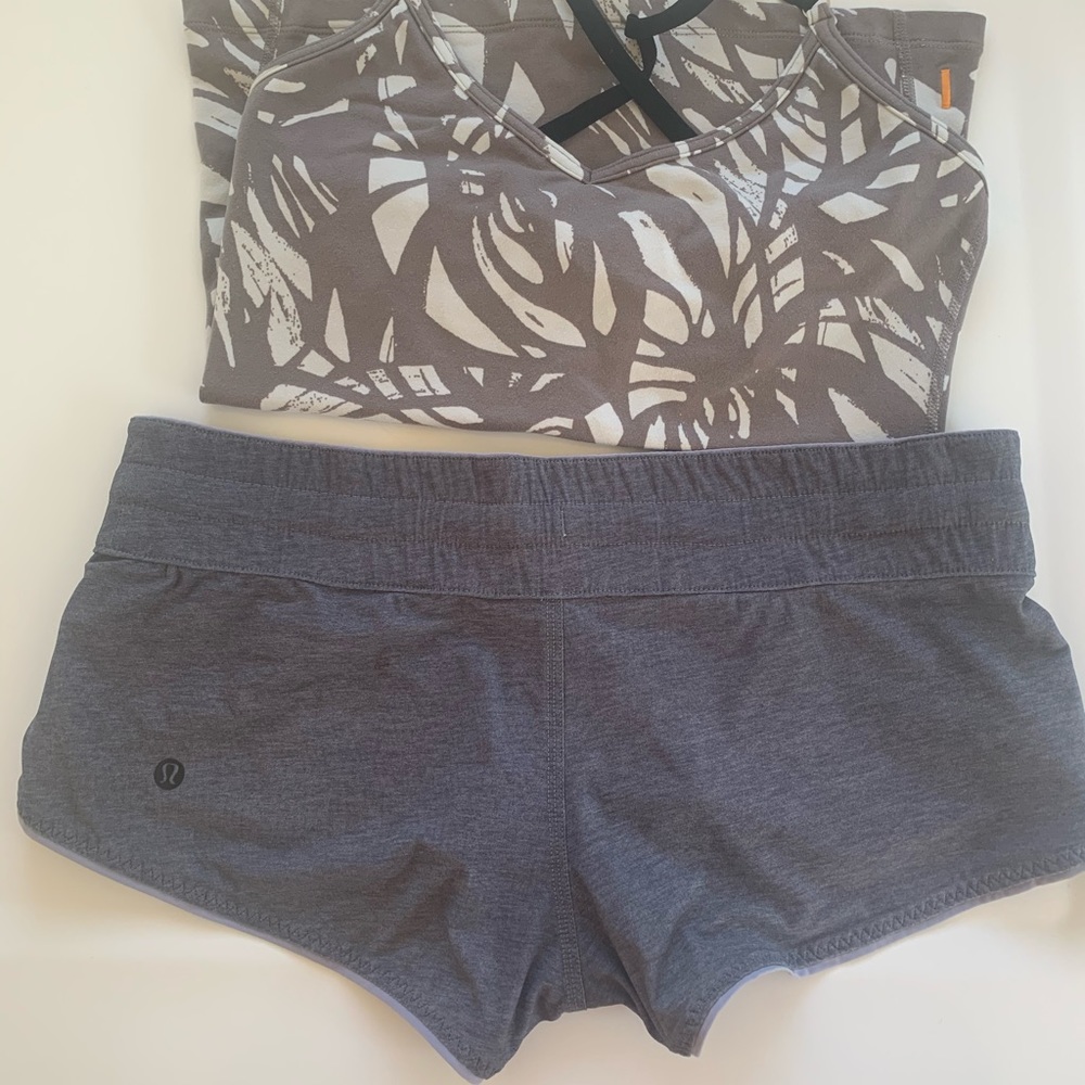 Lululemon reversible swim surf shorts & Lucy tank